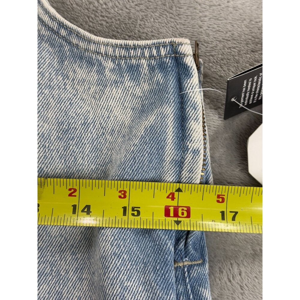 Regeneration By Celebrity Pink Daisy Dress Overall Denim Jumper Womens XS - Picture 5 of 7